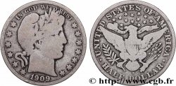 UNITED STATES OF AMERICA 1/2 Dollar Barber 1909 San Francisco