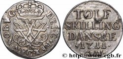 ROYAUME DU DANEMARK - FRÉDÉRIC IV 12 Skilling 1711 Rendsburg