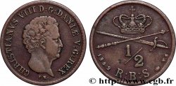 DANEMARK 1/2 skilling Christian VIII 1842 Altona