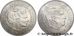 DANEMARK 10 Kroner Mort de Frederik IX et accession de Margrethe II au trône 1972 Copenhague