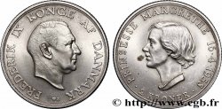 DENMARK 2 Kroner 18e anniversaire de la princesse margarette 1958 Copenhague