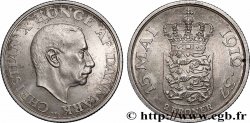 DENMARK 2 Kroner 25e anniversaire du roi Christian X 1937 Copenhague