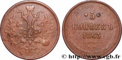 RUSSIE 5 Kopecks aigle bicéphale 1863 Ekaterinbourg