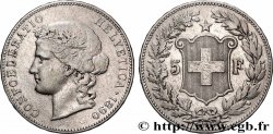SWITZERLAND 5 Francs Helvetia 1890 Berne