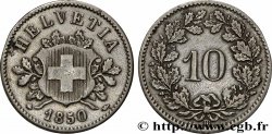 SCHWEIZ 10 Centimes (Rappen) croix suisse 1850 Strasbourg - BB SS 