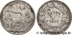 SUISSE 1/2 Franc Helvetia 1851 Paris