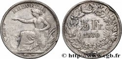 SWITZERLAND 1/2 Franc Helvetia 1850 Paris