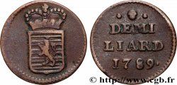 LUXEMBOURG 1/2 Liard emblème couronné 1789 Bruxelles