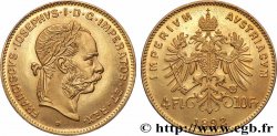 GOLD, PALLADIUM & PLATINUM INVESTMENT 4 Florins ou 10 Francs François-Joseph Ier 1892 Vienne