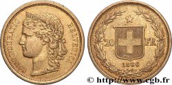 OR, PALLADIUM ET PLATINE INVESTISSEMENT 20 Francs Helvetia 1886 Berne
