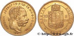 GOLD, PALLADIUM & PLATINUM INVESTMENT 20 Francs or ou 8 Forint, 1e type François-Joseph Ier 1877 Kremnitz