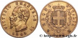 GOLD, PALLADIUM & PLATINUM INVESTMENT 20 Lire Victor Emmanuel II  1865 Turin