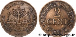HAITI 2 Centimes emblème 1886 Paris