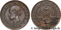 HAITI 10 Centimes président Geffrard 1863 Heaton