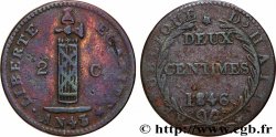 HAITI 2 Centimes faisceau, an 43 1846 