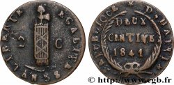 HAITI 2 Centimes faisceau, an 38 1841 