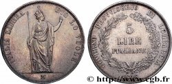 ITALY - LOMBARDY 5 Lire Gouvernement provisoire de Lombardie 1848 Milan