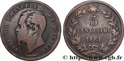 ITALIE 5 Centesimi Victor Emmanuel II 1861 Milan