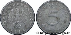 GERMANY 5 Reichspfennig aigle surmontant une swastika 1944 Munich
