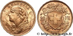 OR, PALLADIUM ET PLATINE INVESTISSEMENT 20 Francs or &nbsp;Vreneli&nbsp; 1947 Berne