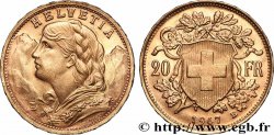 OR, PALLADIUM ET PLATINE INVESTISSEMENT 20 Francs or &nbsp;Vreneli&nbsp; 1947 Berne