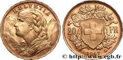 OR, PALLADIUM ET PLATINE INVESTISSEMENT 20 Francs or &nbsp;Vreneli&nbsp; 1947 Berne