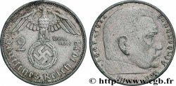 DEUTSCHLAND 2 Reichsmark Paul von Hindenburg 1938 Berlin