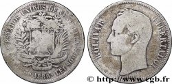 ARGENT D&nbsp;INVESTISSEMENT 5 Bolivares Simon Bolivar 1886 Caracas