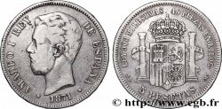 PLATA INVERSIÓN 5 Pesetas  1871 Madrid