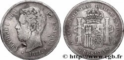 ARGENT D&nbsp;INVESTISSEMENT 5 Pesetas  1871 Madrid