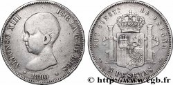 SILVER INVESTMENT 5 Pesetas Alphonse XIII 1er type 1890 Madrid