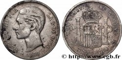PLATA INVERSIÓN 5 Pesetas Alphonse XII 1878 Madrid