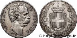 ARGENT D&nbsp;INVESTISSEMENT 5 Lire  Umberto Ier 1879 Rome