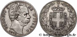 ARGENT D&nbsp;INVESTISSEMENT 5 Lire  Umberto Ier 1879 Rome