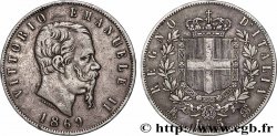 ARGENT D&nbsp;INVESTISSEMENT 5 Lire Victor Emmanuel II 1869 Milan