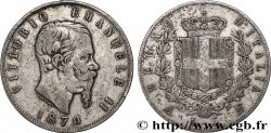 SILVER INVESTMENT 5 Lire Victor Emmanuel II 1870 Milan