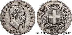 PLATA INVERSIÓN 5 Lire Victor Emmanuel II 1870 Milan