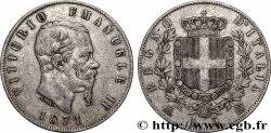 SILVER INVESTMENT 5 Lire Victor Emmanuel II 1871 Milan