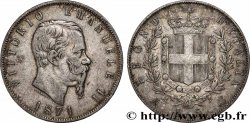 ARGENT D&nbsp;INVESTISSEMENT 5 Lire Victor Emmanuel II 1871 Milan