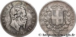 SILVER INVESTMENT 5 Lire Victor Emmanuel II 1873 Milan