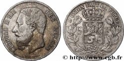 PLATA INVERSIÓN 5 Francs Léopold II 1868 