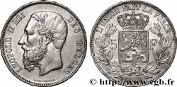 ARGENTO INVESTIMENTO 5 Francs Léopold II 1869 Bruxelles