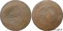 BRAZIL 40 Réis  état de Maranhao “M” surfrappé sur 80 Réis daté 1832 1835 Rio de Janeiro VF 