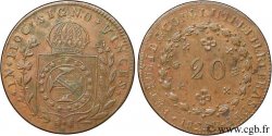 BRÉSIL 20 Réis  Pierre Ier du Brésil 1825 Rio de Janeiro