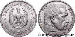 GERMANY 5 Reichsmark Maréchal Paul von Hindenburg 1936 Stuttgart