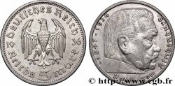 GERMANY 5 Reichsmark Maréchal Paul von Hindenburg 1936 Berlin