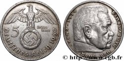GERMANY 5 Reichsmark Maréchal Paul von Hindenburg 1937 Berlin