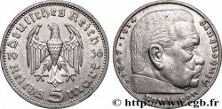 GERMANY 5 Reichsmark Maréchal Paul von Hindenburg 1936 Munich