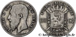 BELGIQUE 50 Centimes Léopold II légende française 1899 Bruxelles