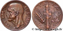 ITALIE 10 Centesimi Victor Emmanuel III an XVI 1938 Rome